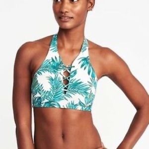 NWT Old Navy Lace Up Halter Bikini Top